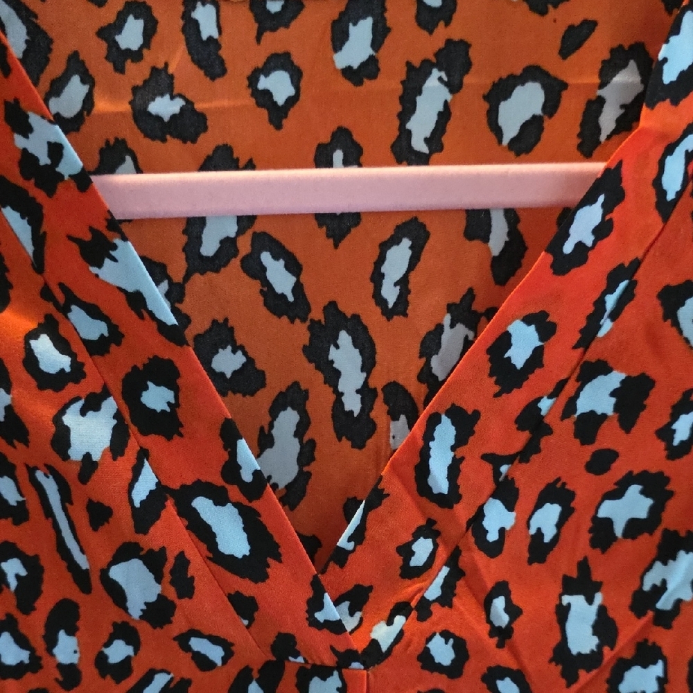 Tommy Bahama Yellow and Blue Top & Leopard Print Blouse - Picture 3 of 6
